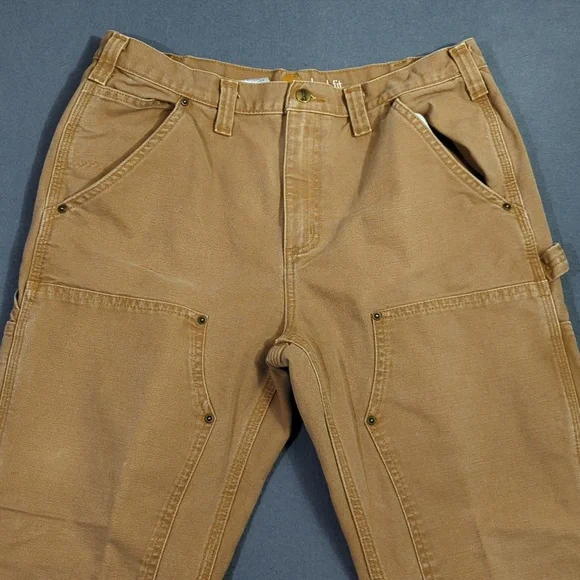 Carhartt Pants Men's 35x30 Brown Double Knee Relaxed Fit Duck Canvas 10098-211 - Picture 4 of 12
